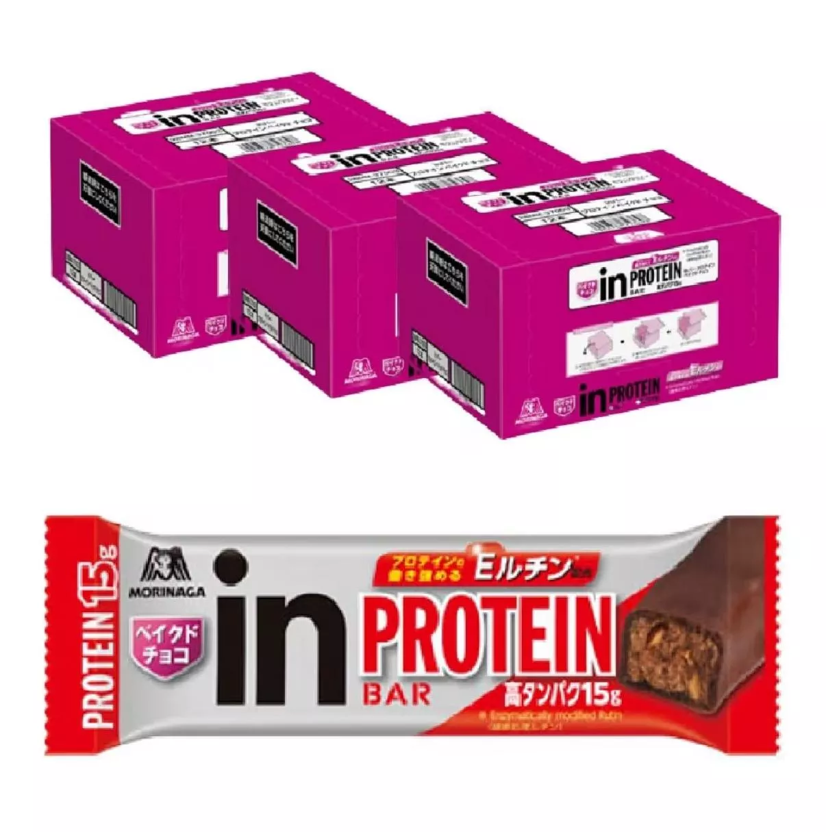 森永 in PROTEIN 焼きチョコ蛋白棒