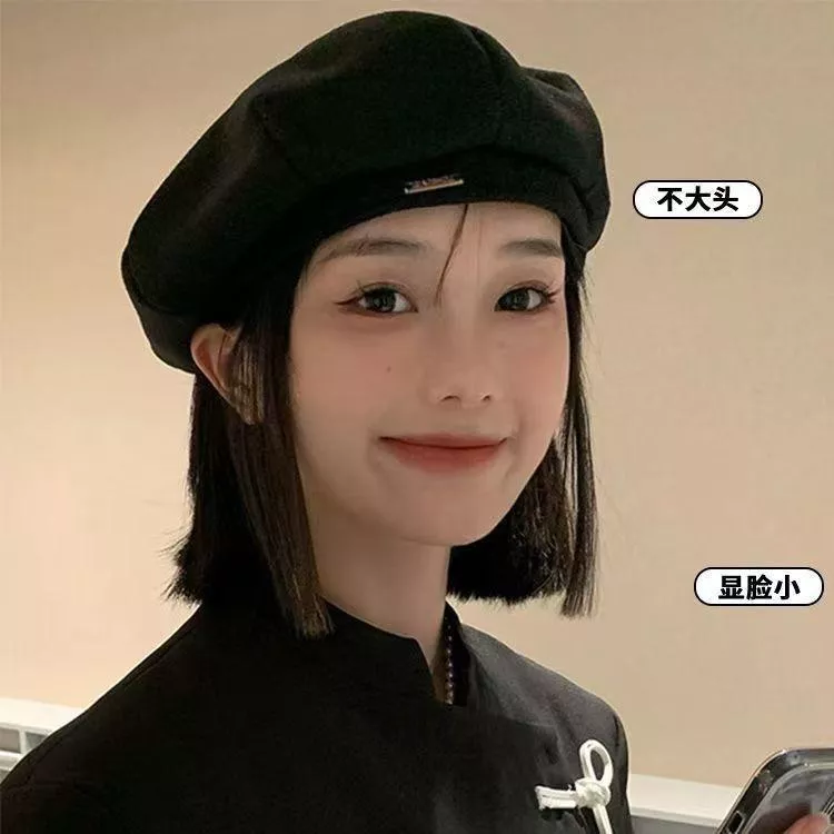 Topi Baret Wol Hangat Musim Gugur & Dingin – 🎨 秋冬羊毛貝雷帽 – 韓系優雅復古風 保暖時尚款