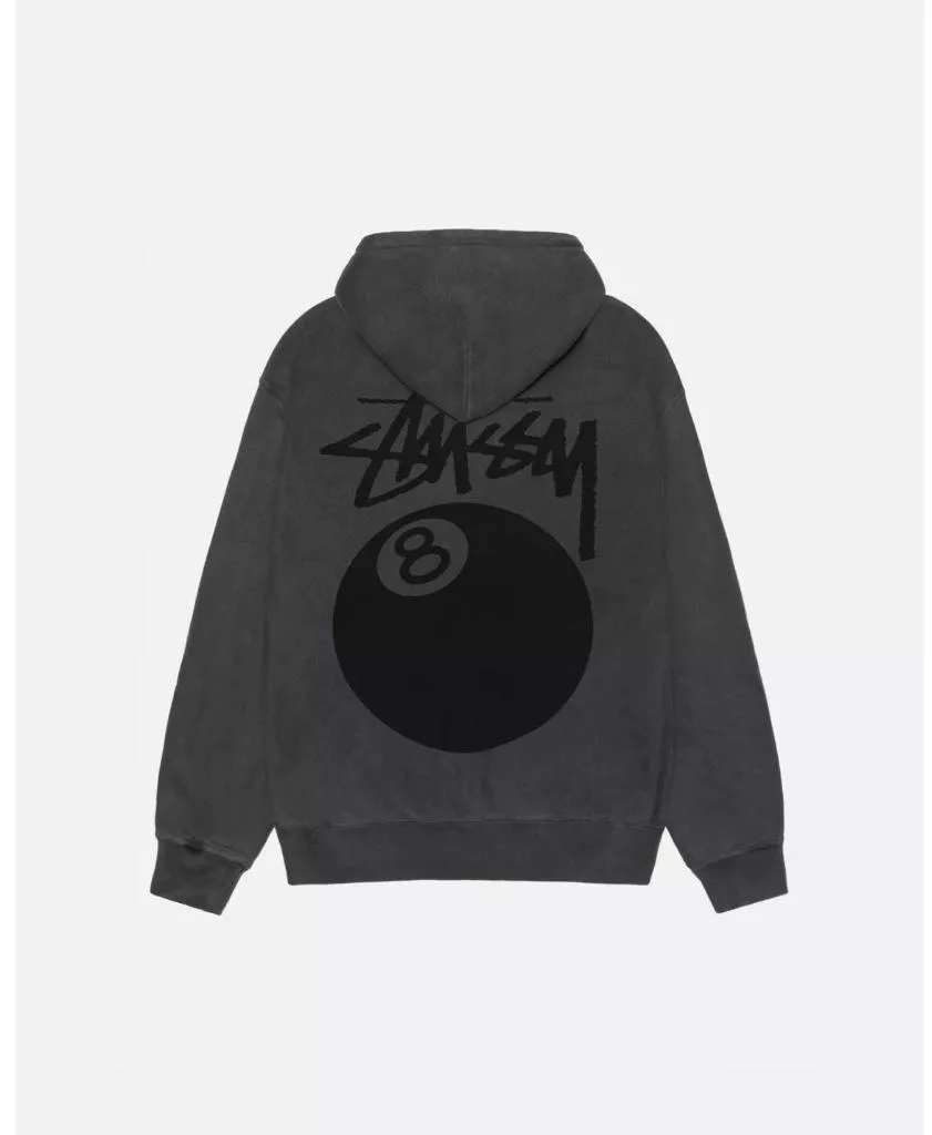 STÜSSY 8 BALL ZIP HOODIE PIGMENT DYED 連身帽衫