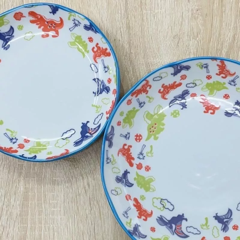 美濃燒 可愛恐龍深圓盤