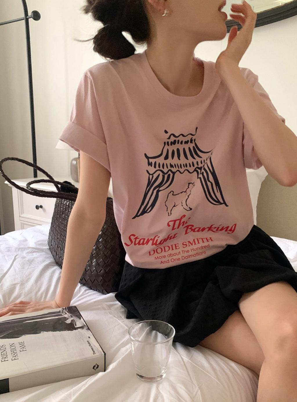 23P正韓夏季小狗短T