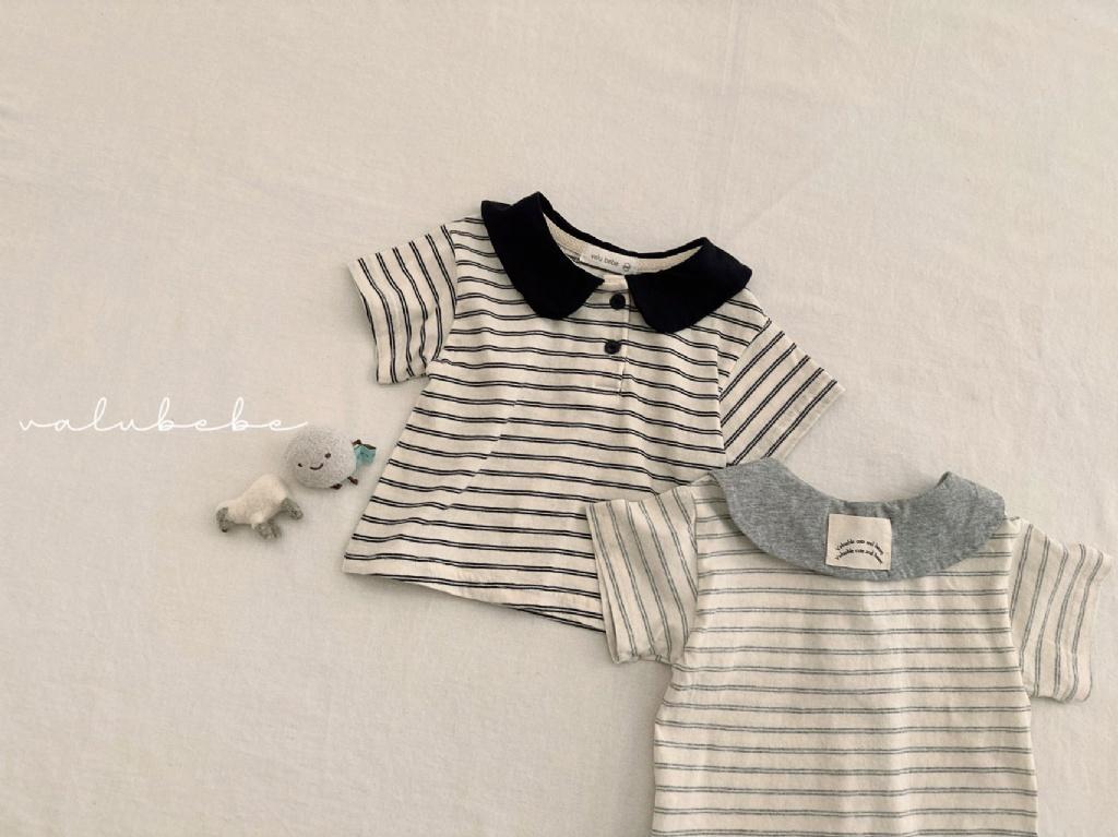 正韓Valubebe 23P條紋領子POLO衣