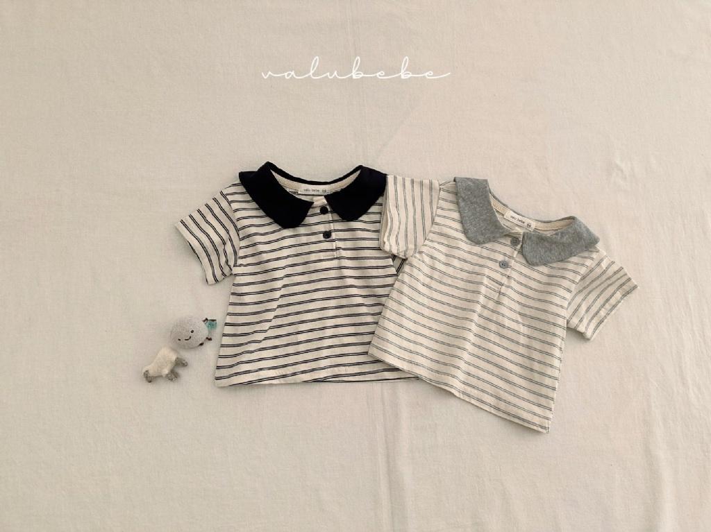 正韓Valubebe 23P條紋領子POLO衣
