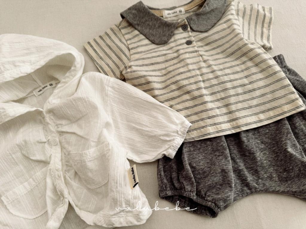 正韓Valubebe 23P條紋領子POLO衣