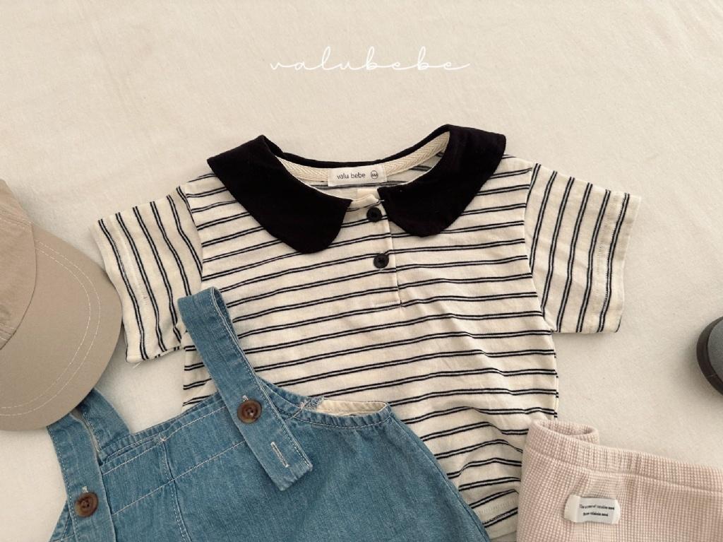 正韓Valubebe 23P條紋領子POLO衣