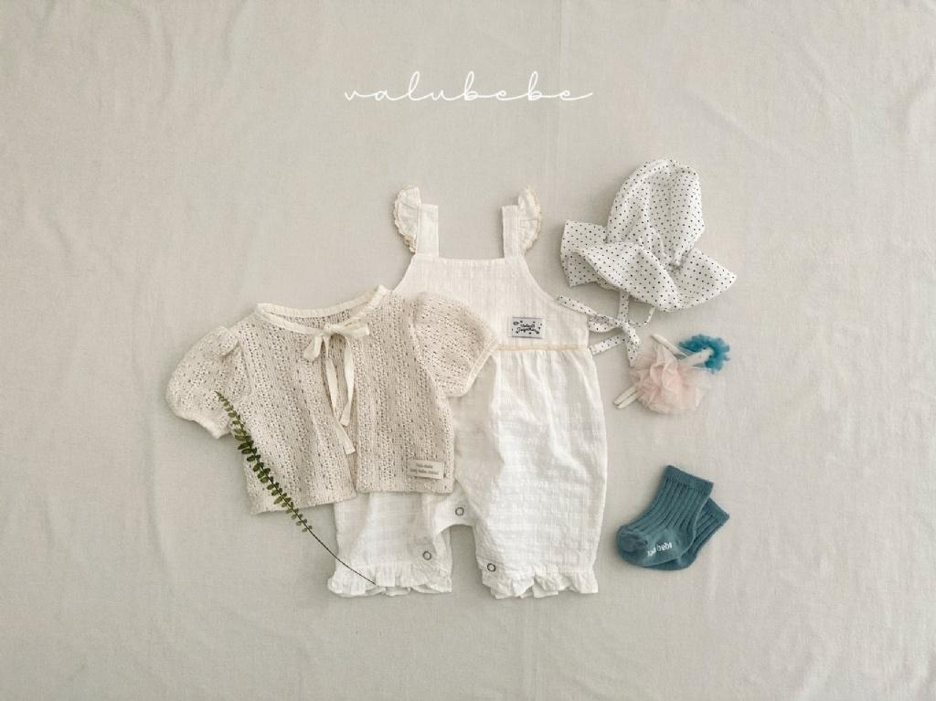 正韓Valubebe 23P蕾絲綁帶罩衫