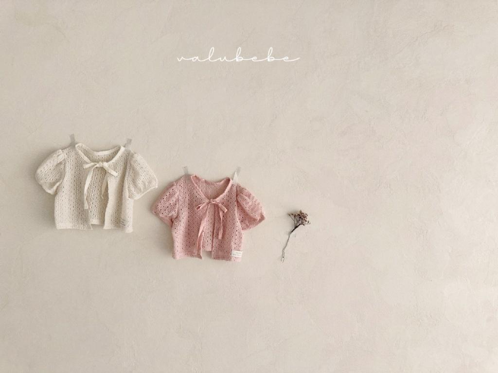 正韓Valubebe 23P蕾絲綁帶罩衫