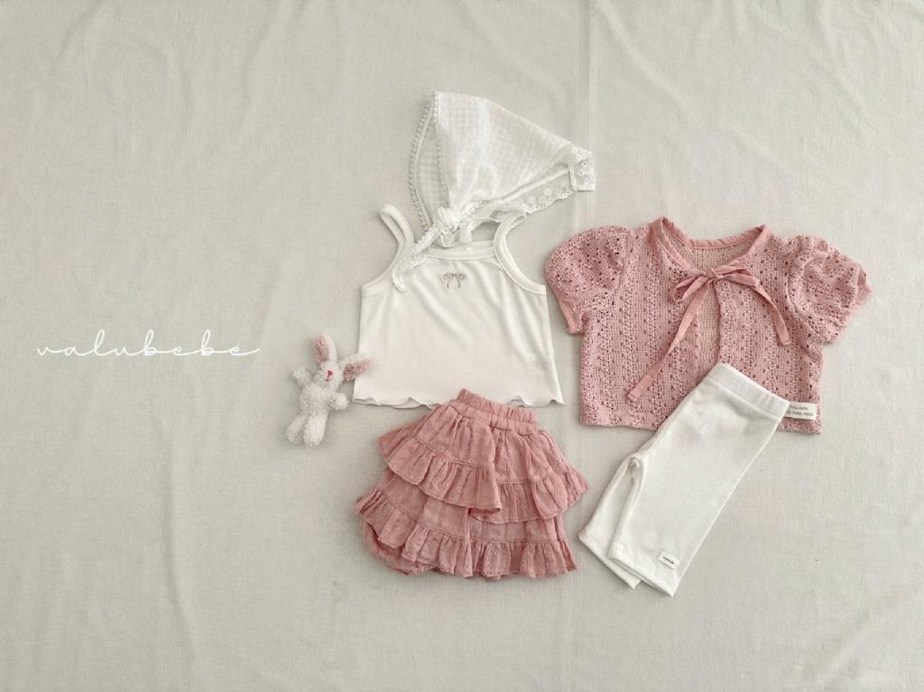 正韓Valubebe 23P蕾絲綁帶罩衫