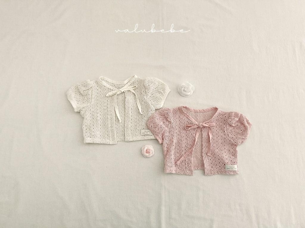 正韓Valubebe 23P蕾絲綁帶罩衫