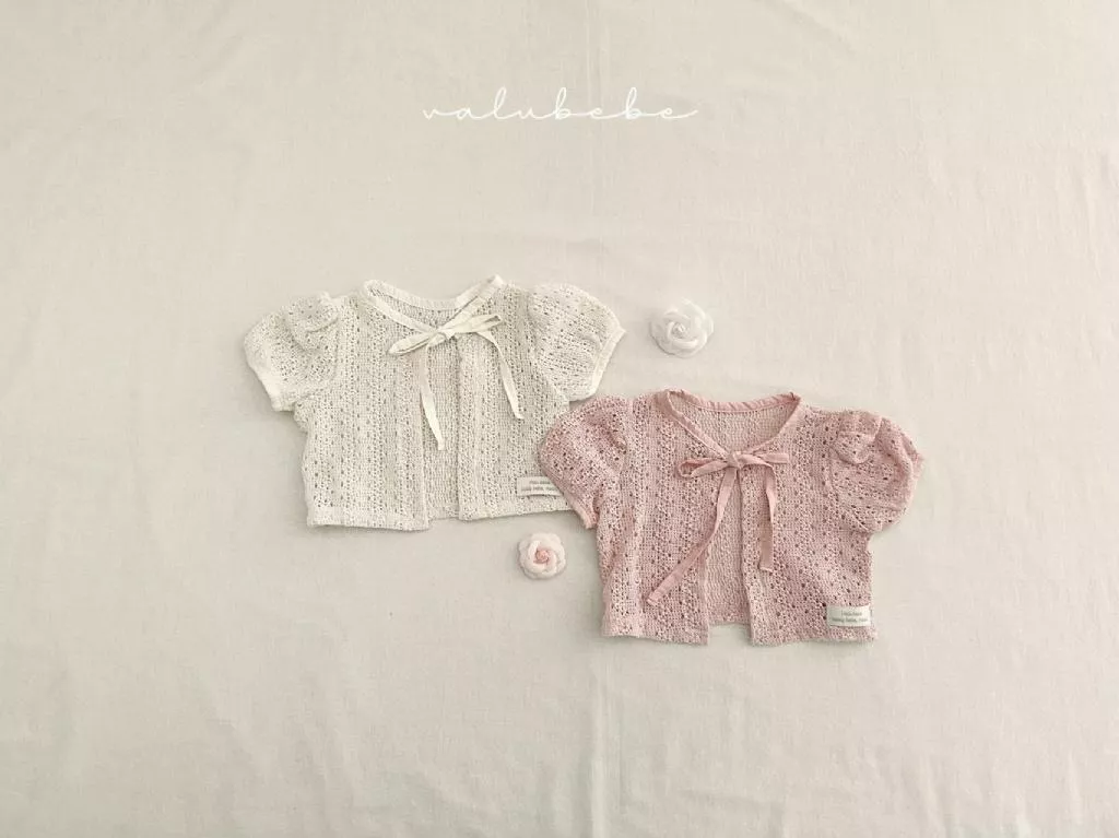 正韓Valubebe 23P蕾絲綁帶罩衫