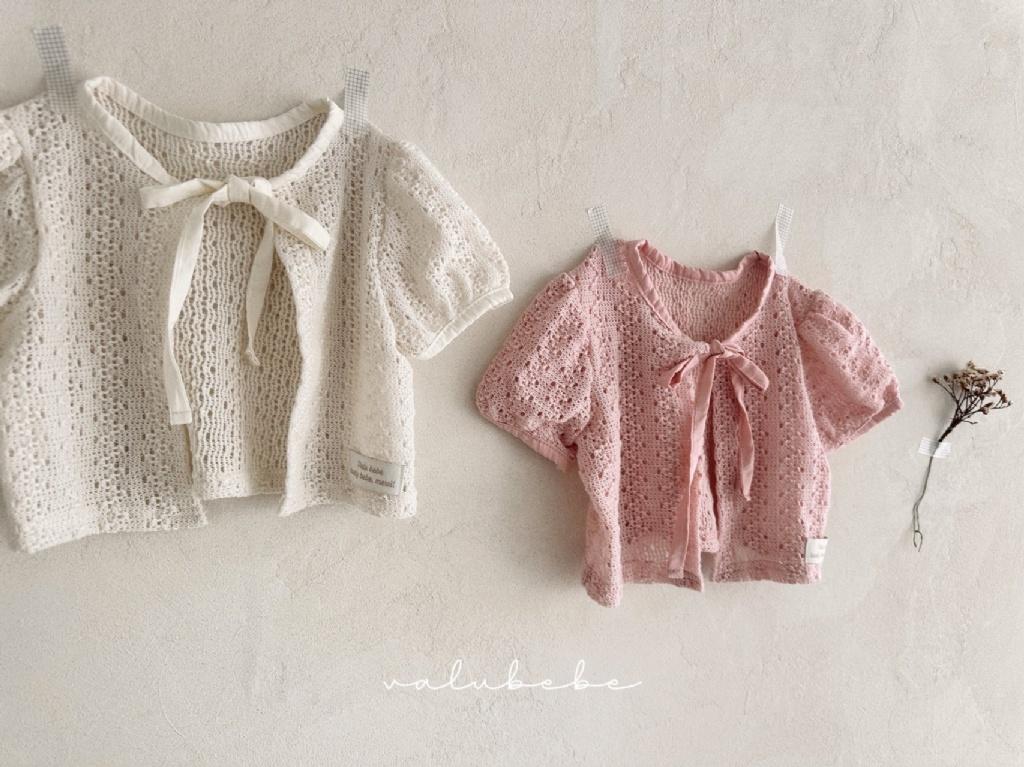 正韓Valubebe 23P蕾絲綁帶罩衫