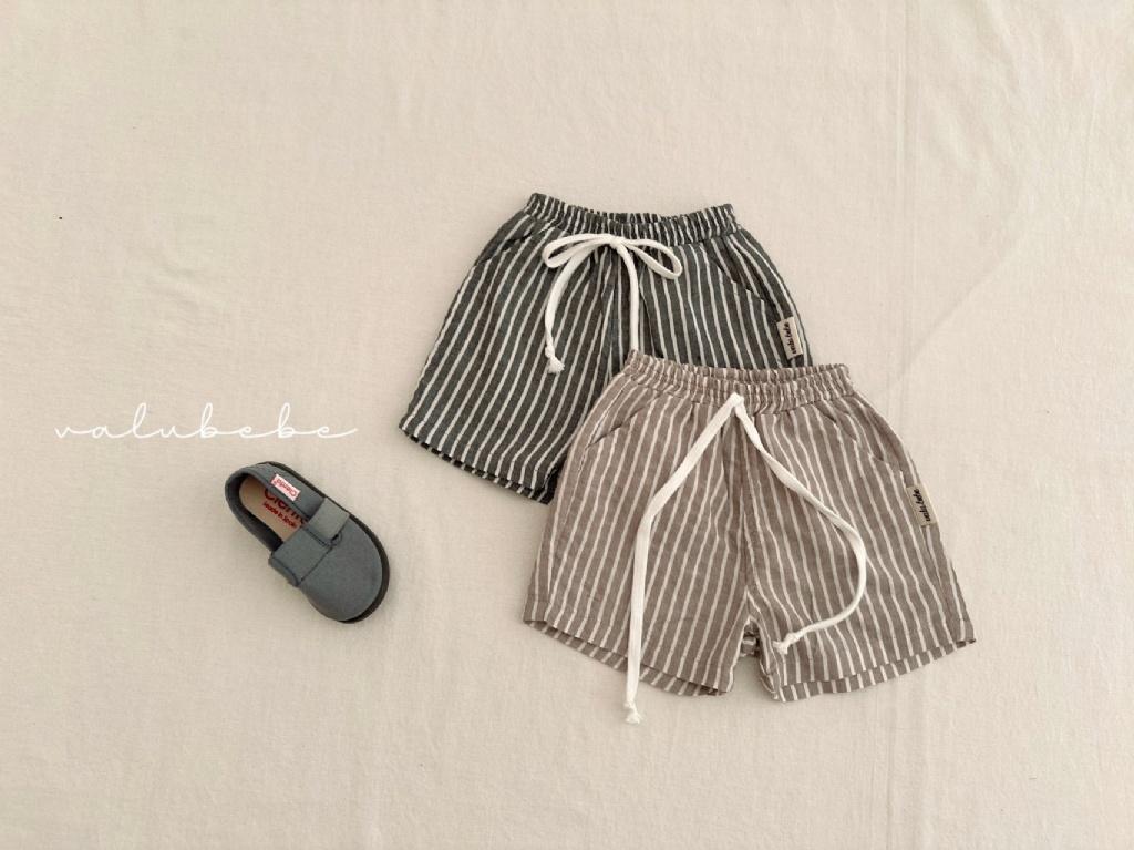 正韓Valubebe 23P綁帶條紋短褲