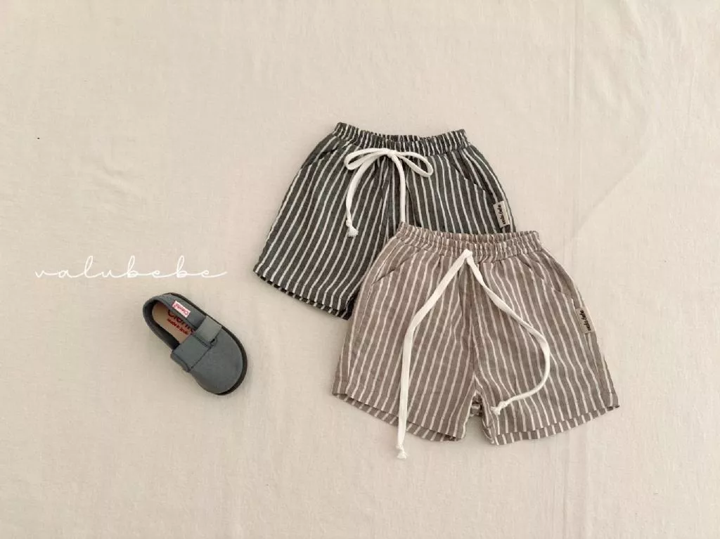 正韓Valubebe 23P綁帶條紋短褲