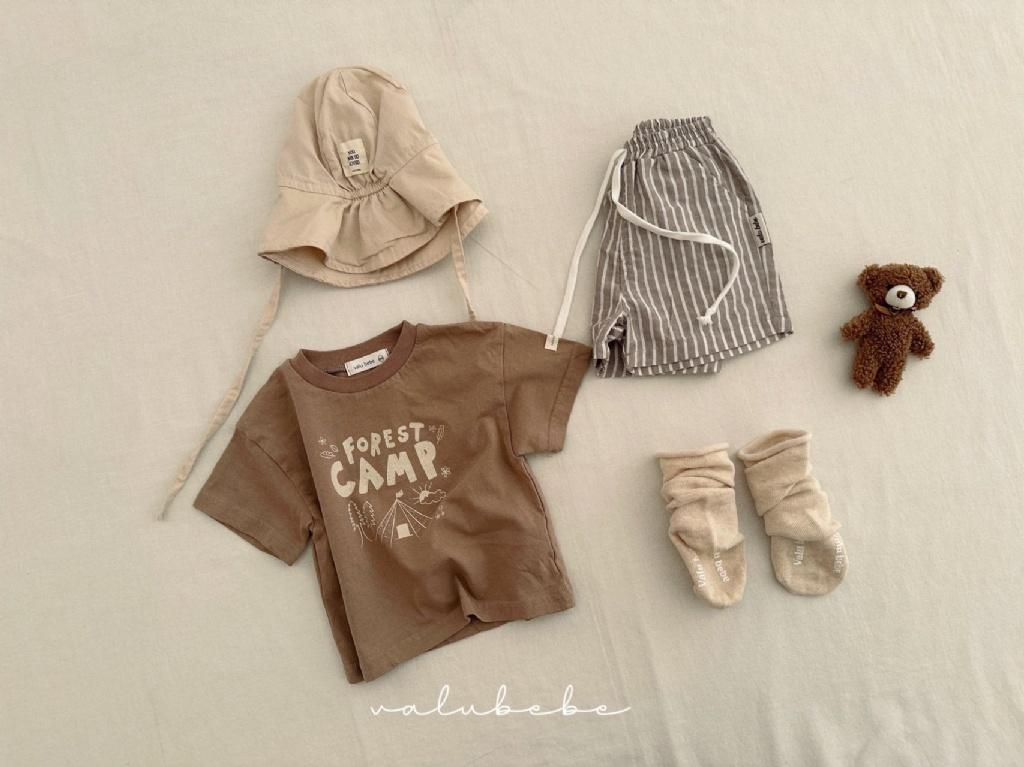 正韓Valubebe 23P綁帶條紋短褲