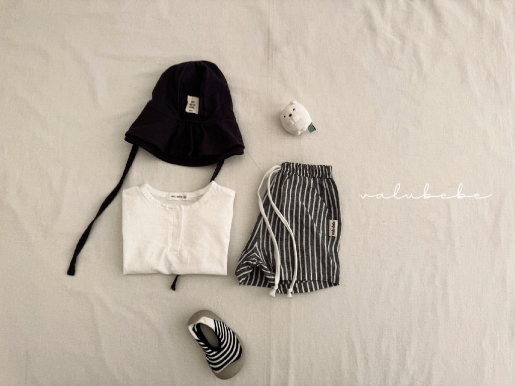 正韓Valubebe 23P綁帶條紋短褲