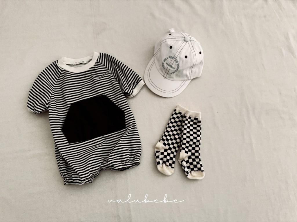 正韓Valubebe 23P小玩偶條紋連身衣