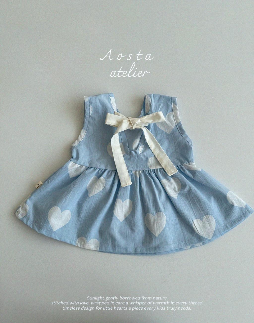 Aosta 25C後背蝴蝶結愛心洋裝