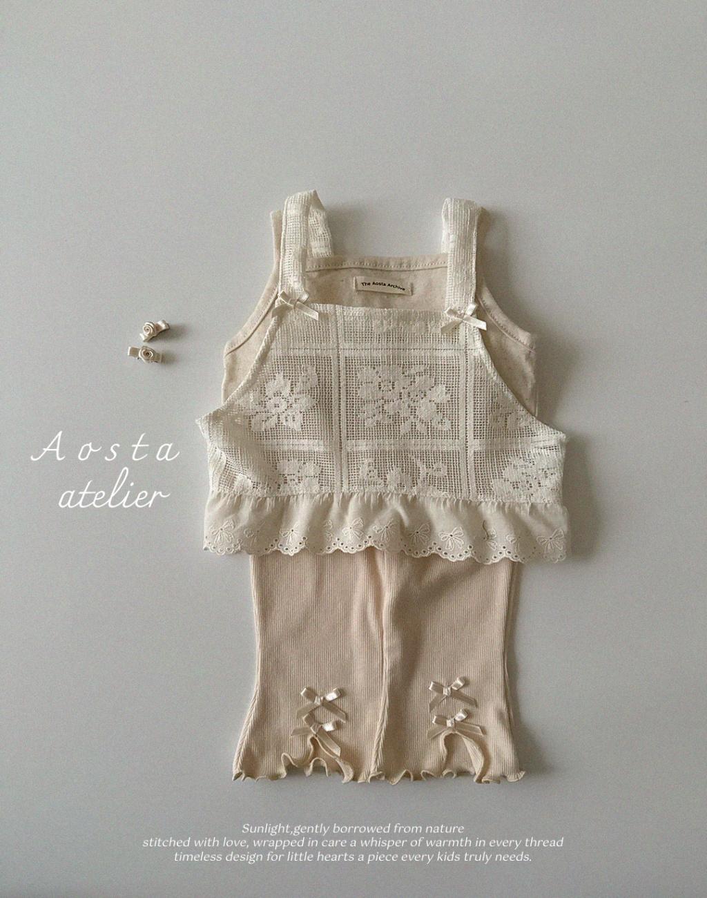 Aosta 25C唇帶下擺荷葉長褲