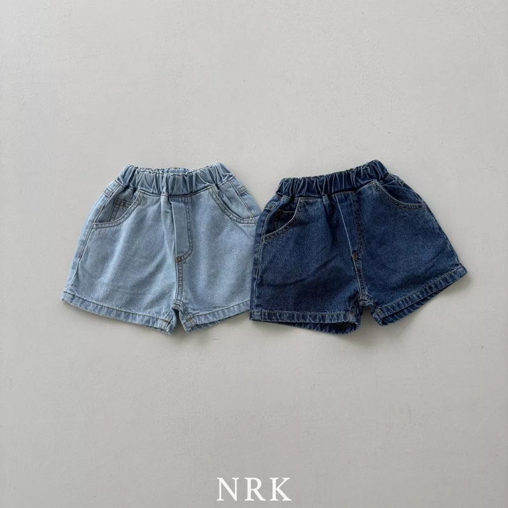 Nrk 25P 雙口袋基本牛仔短褲