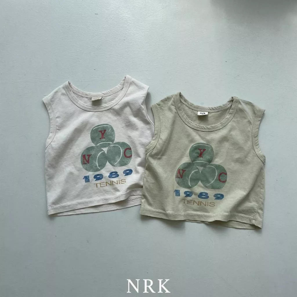 Nrk 25P 網球仿舊刷圖背心