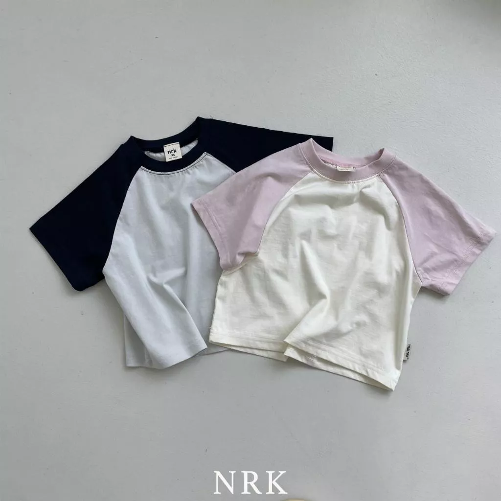 Nrk 25P 雙色圓領素面上衣
