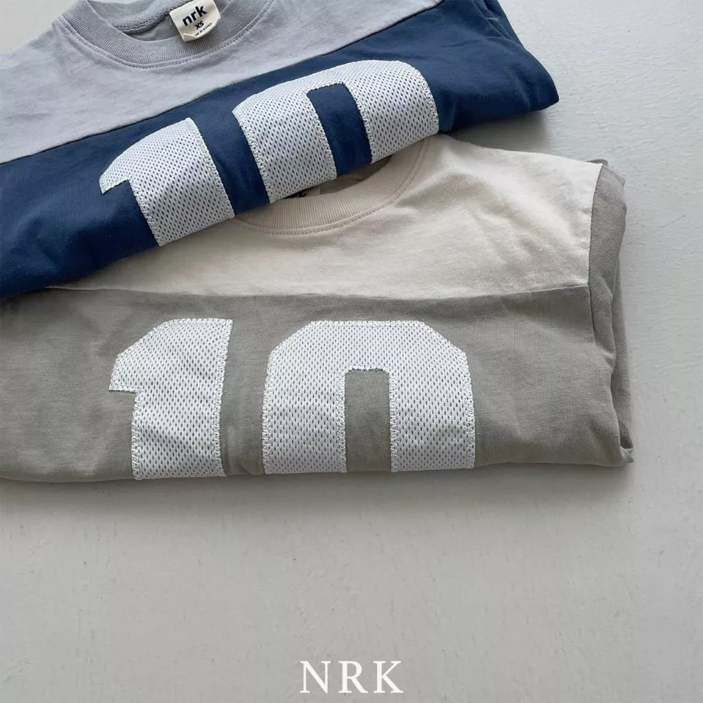 Nrk 25P 數字雙色休閒上衣