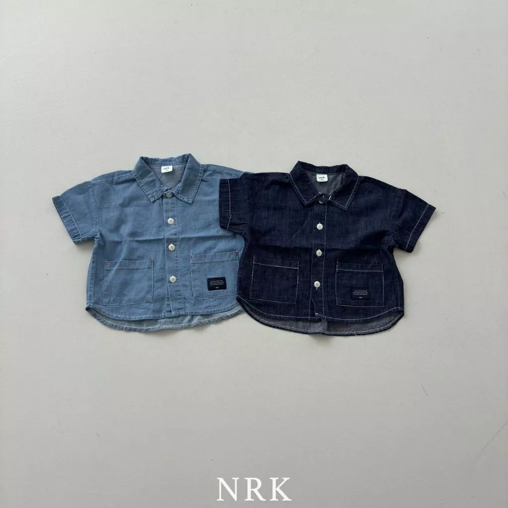Nrk 25P短袖牛仔襯衫