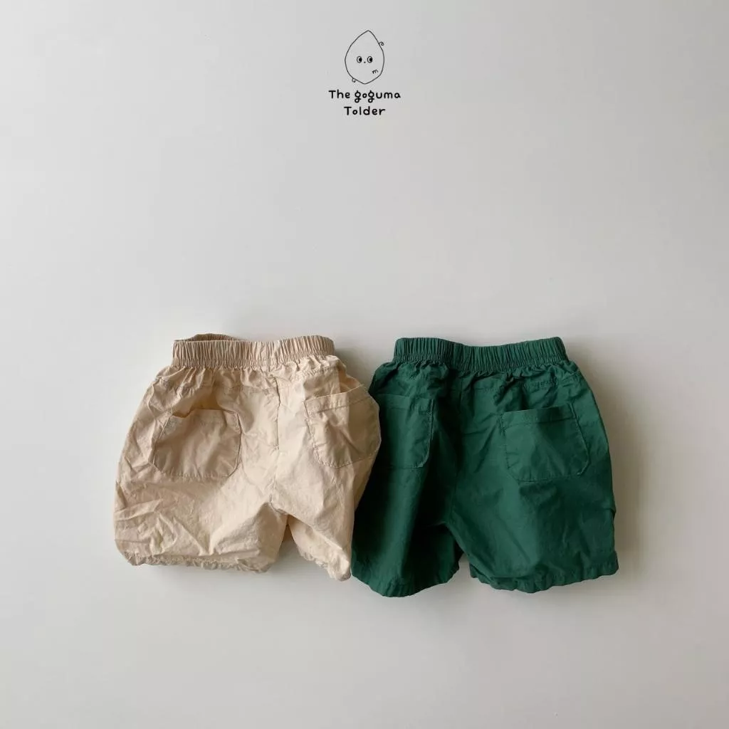 The goguma 25P 後雙口帶皺皺短褲