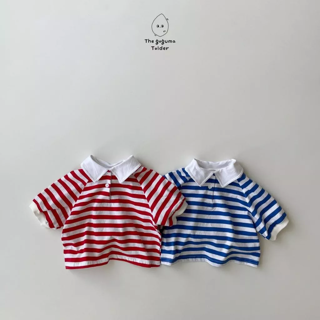 The goguma 25P 條紋POLO休閒上衣