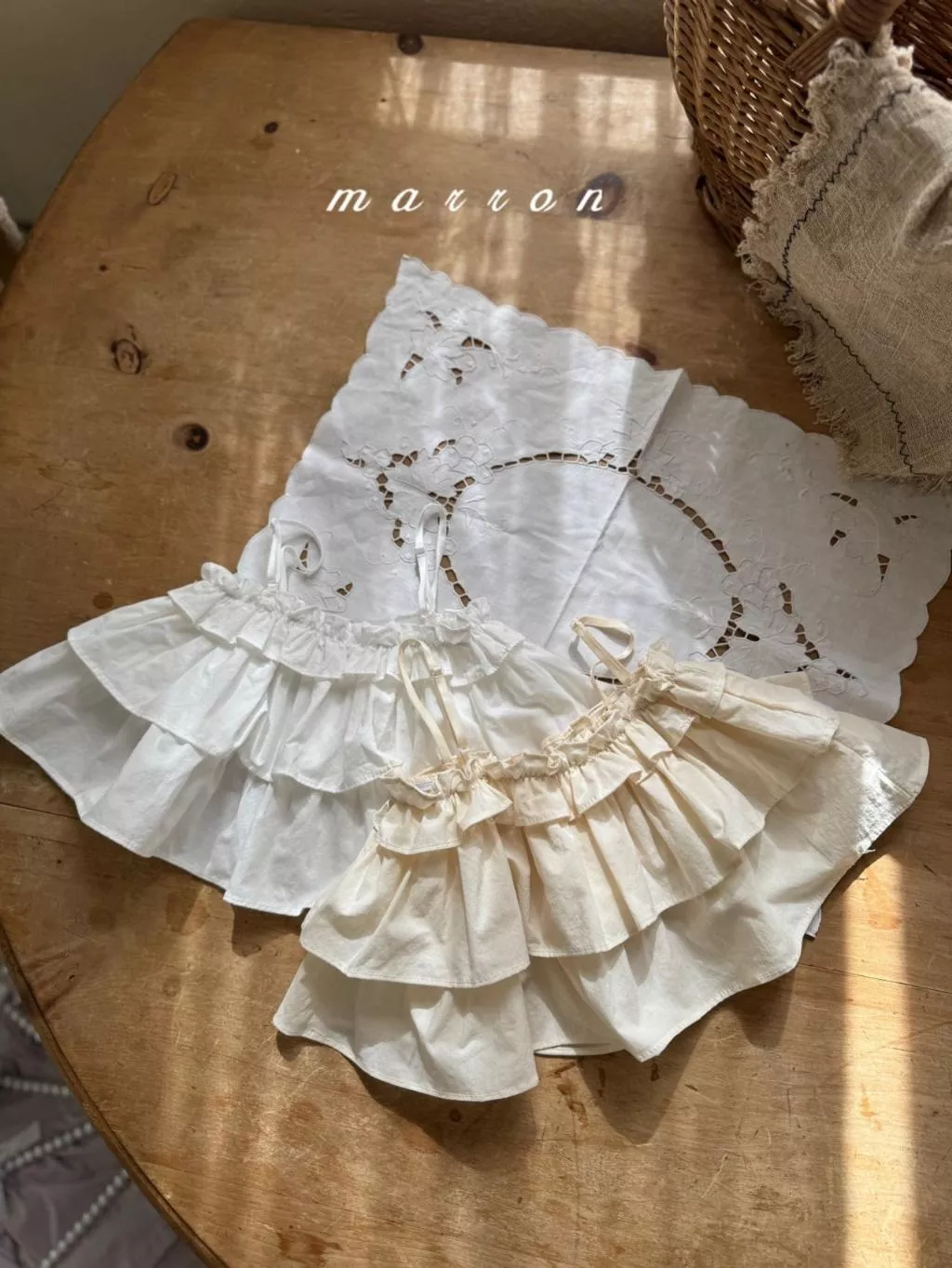 Marron  25P 三層蛋糕細肩帶背心