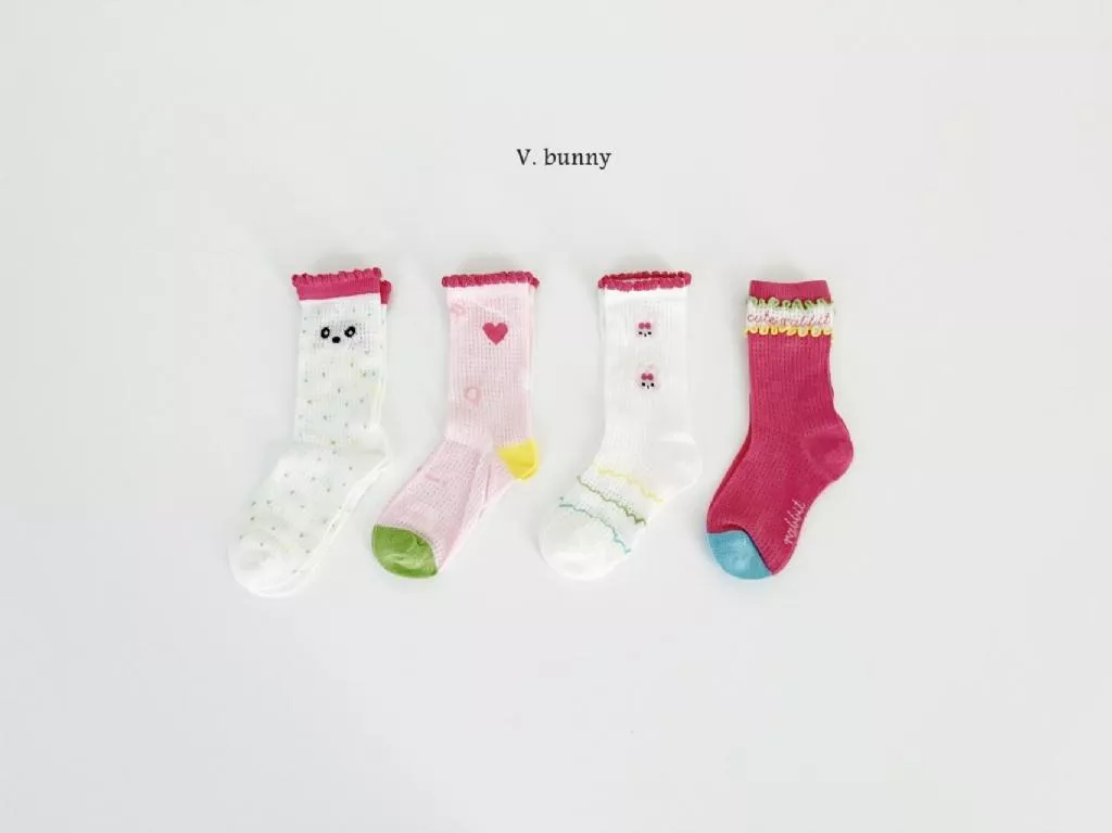 Vbunny 25P Rabbit 襪襪粉色套組