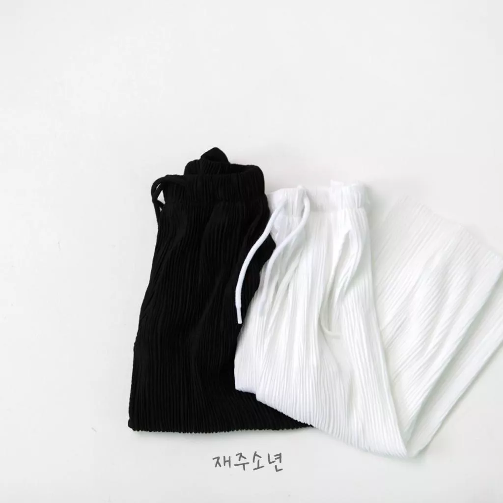 Wittyboy 25P 立體直條紋休閒寬褲