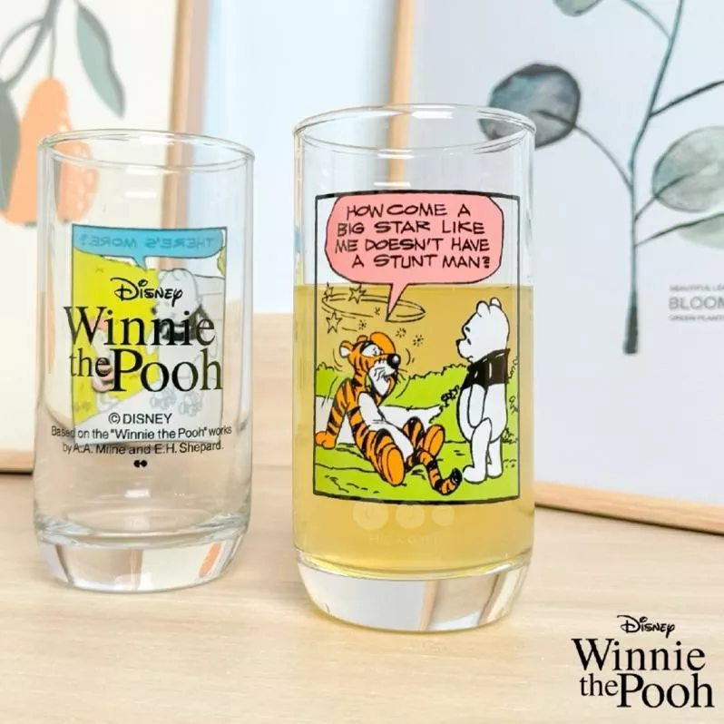 現貨🇯🇵日本製✨小熊維尼POOH正版漫畫玻璃杯｜日本製 小熊維尼 維尼 周邊 杯子 玻璃杯 啤酒杯 情侶對杯 入厝禮