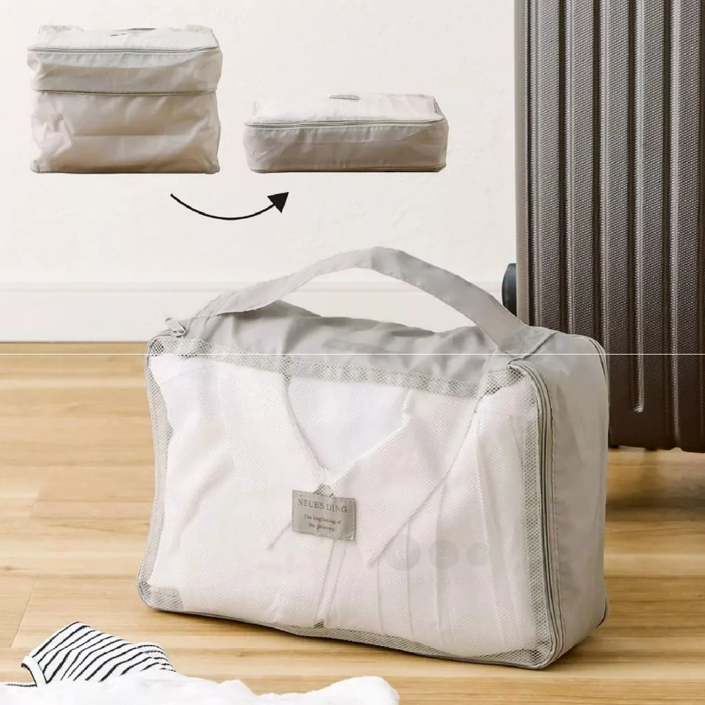 現貨🇯🇵社長激推✈️雙層3coins衣物壓縮袋｜旅行 收納袋 出國行李 壓縮 衣物壓縮袋 壓縮袋 旅行組 收納盒 行李袋