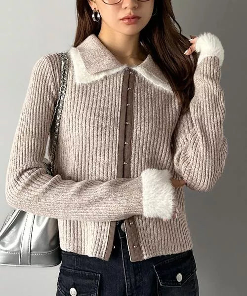 預購🇯🇵羅紋刷毛手袖層次上衣