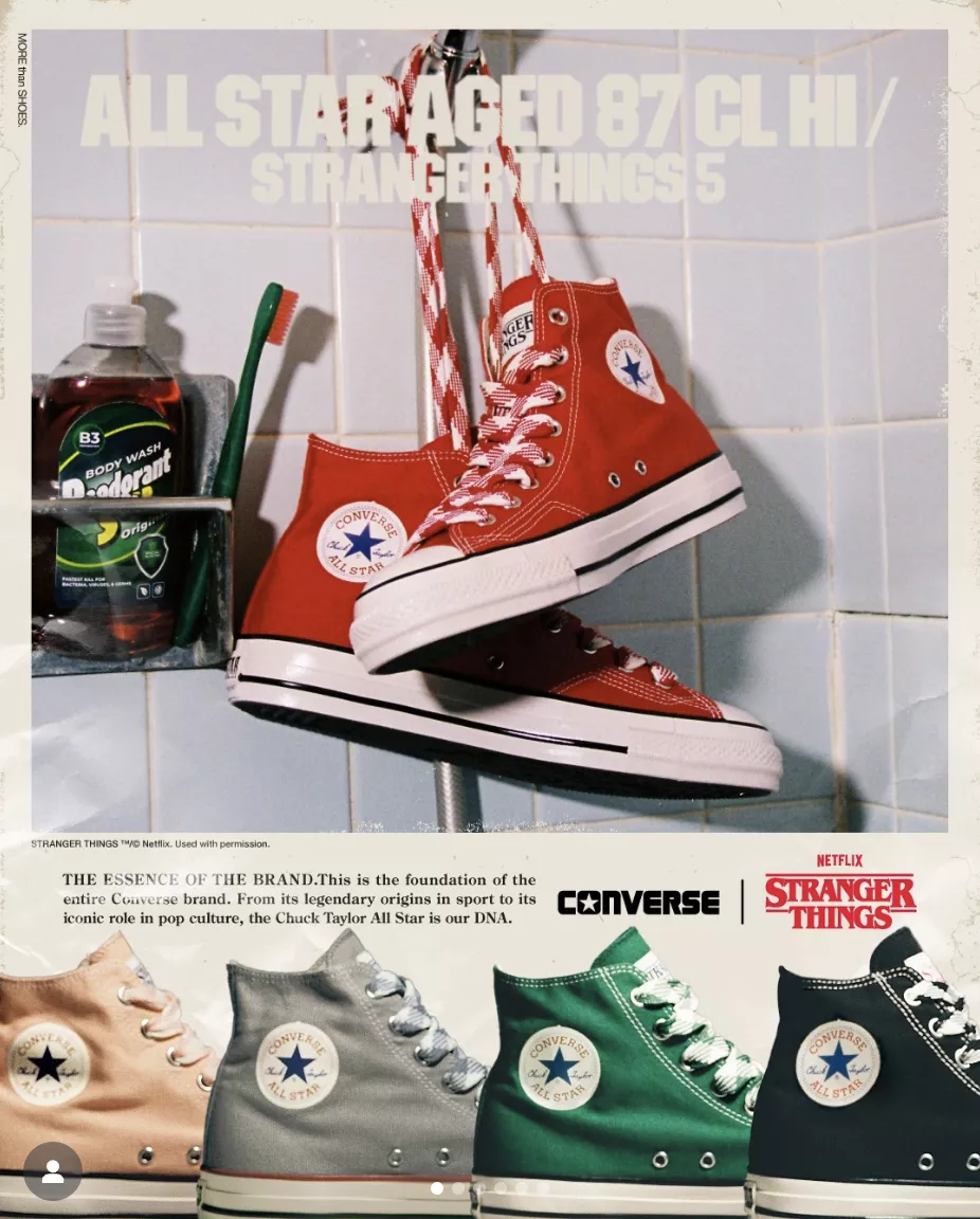 STRANGER THINGS x ALL STAR 怪奇物語日本聯名 Converse ALL STAR AGED 87 CL HI 高筒帆布鞋