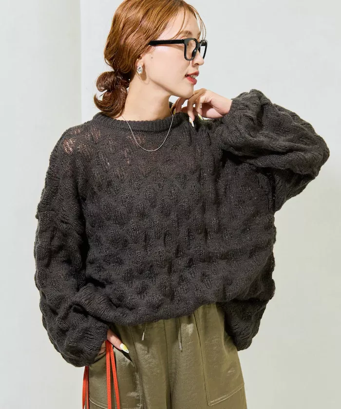 預購🇯🇵波波紋理縮口袖上衣