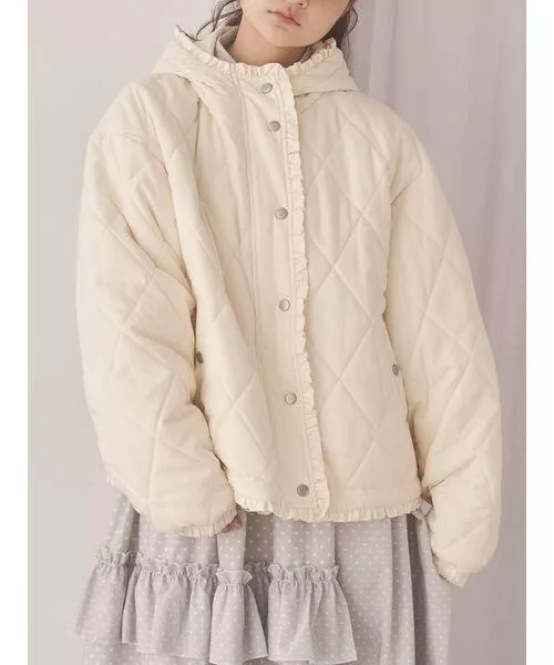 預購🇯🇵merry jenny 荷葉邊絎縫連帽外套