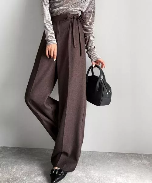 預購🇯🇵Classical Elf 蝴蝶結側邊質感長褲