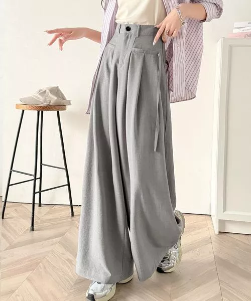 預購🇯🇵Classicalelf 3WAY 蝴蝶結綁繩三摺高腰寬褲