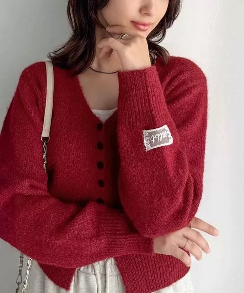 預購🇯🇵蕾絲小標毛衣外套