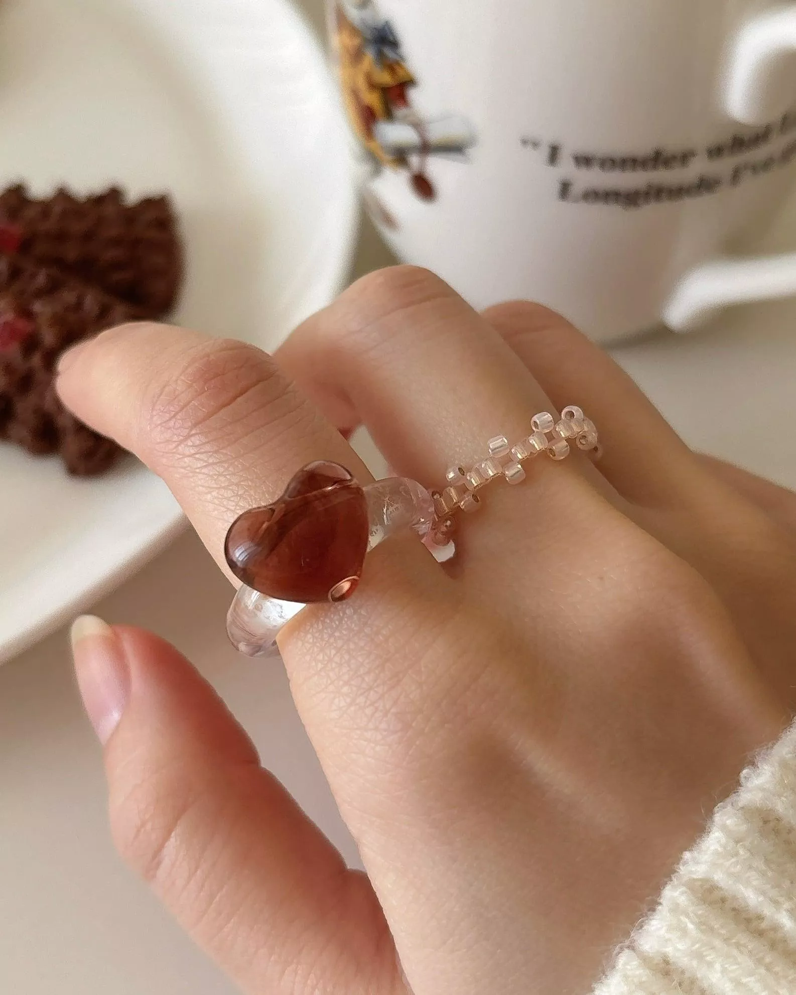 預購🇯🇵日本 Pure Heart 純潔之心♡手工開口戒｜可可愛心