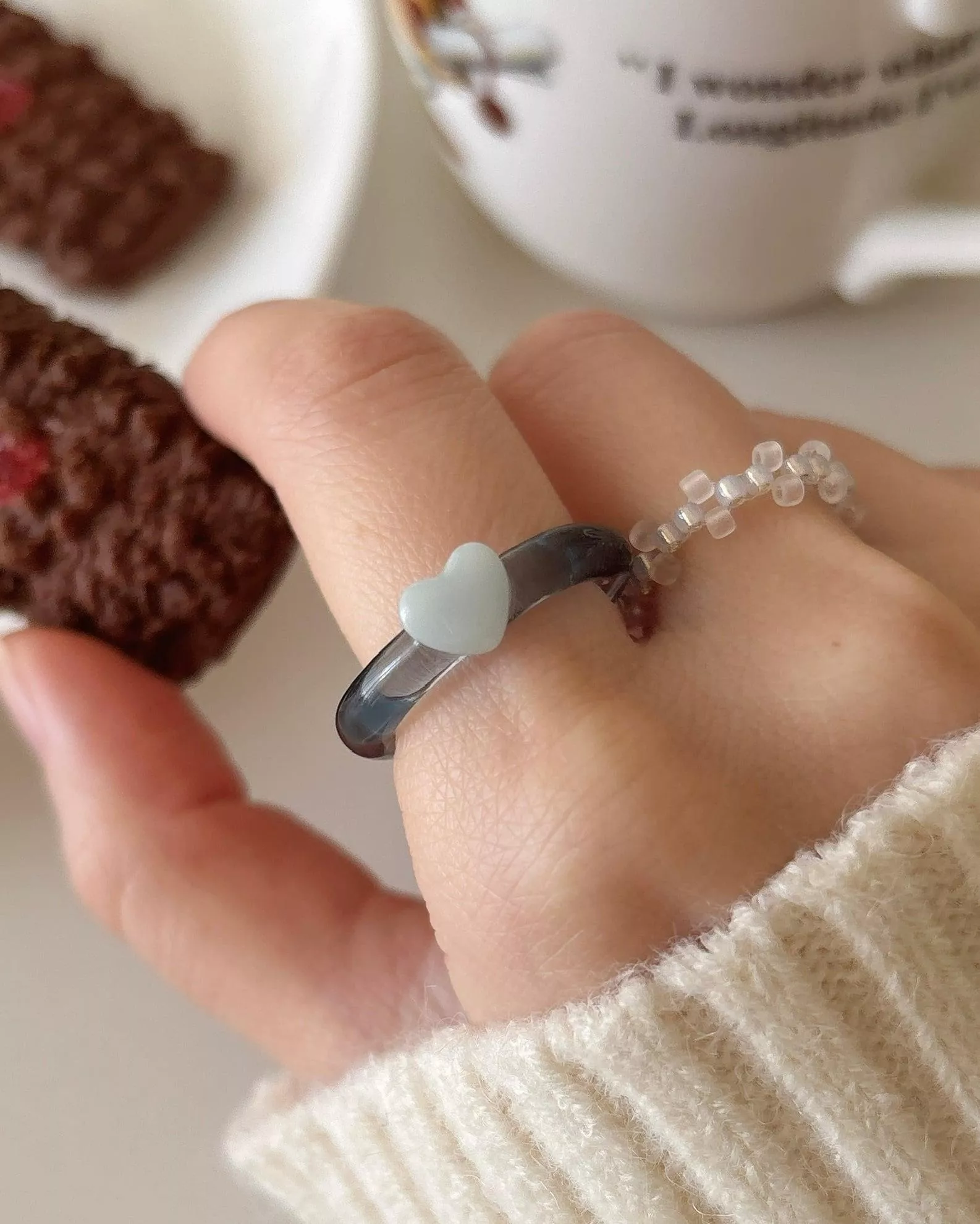 預購🇯🇵日本 Love Letter 浪漫情書♡手工戒｜丹寧水滴