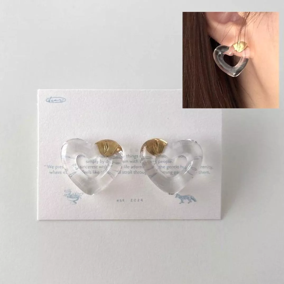 Soufflé Heart 泡泡之心♡手工耳環