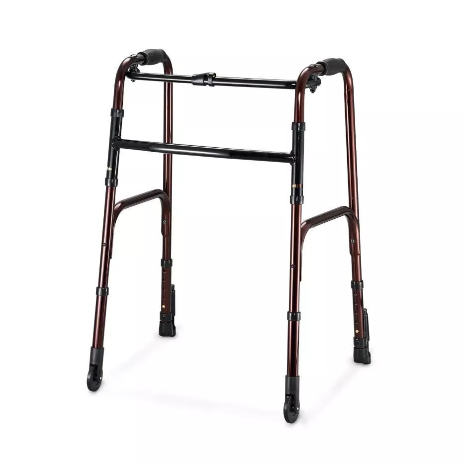 光星 NOVA 助行器 推推GO3 4080 咖啡色 附輪套管 固定式助行器