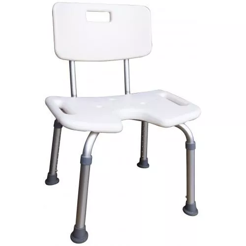 【現貨】9060鋁製凹槽有靠背洗澡椅