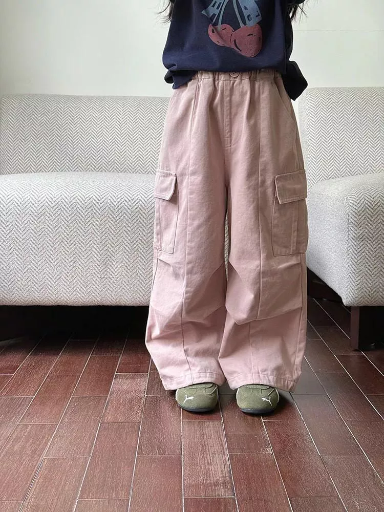 《AB554》舒適拼接工裝褲 (90-170)