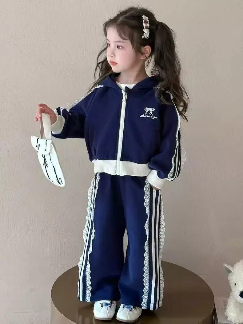 《AB474》連帽運動風外套套裝 (90-140)