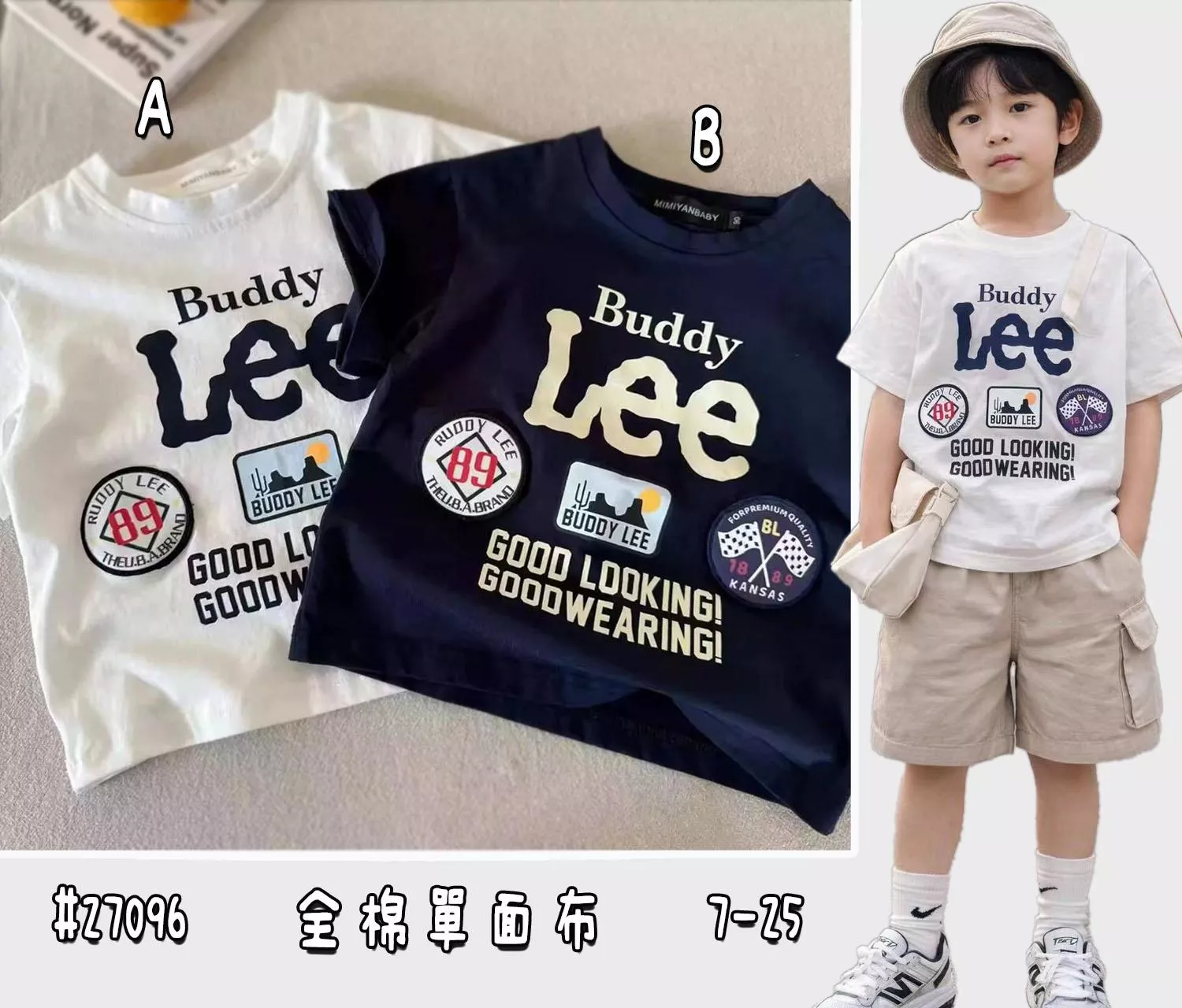 春秋新款-Lee印花短袖上衣