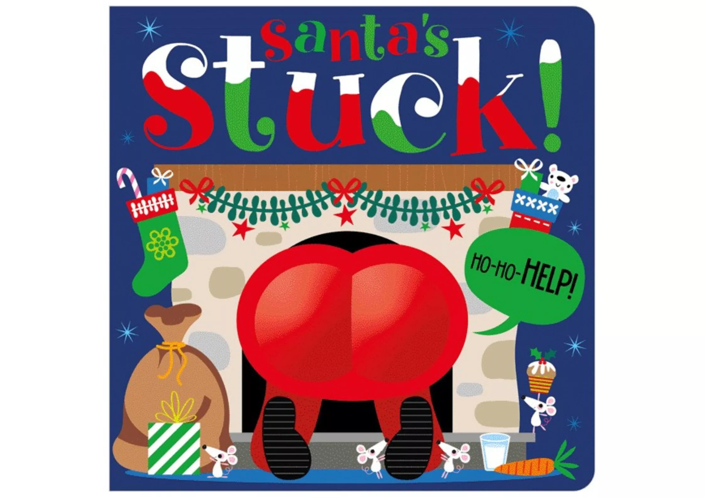 <Make Believe Ideas> Santa's Stuck! 矽膠觸摸書 有聲書 附音檔QR code